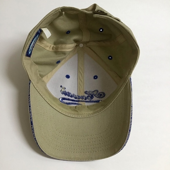 Hawaii Surfware Hat Khaki Blue Embroider Dad Cap Islands Written Brim All Cotton - Picture 3 of 15